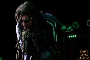 Elias Soriano lead singer and Front-man to Nonpoint on stage of the Ace of spades venue in Sacramento, Ca